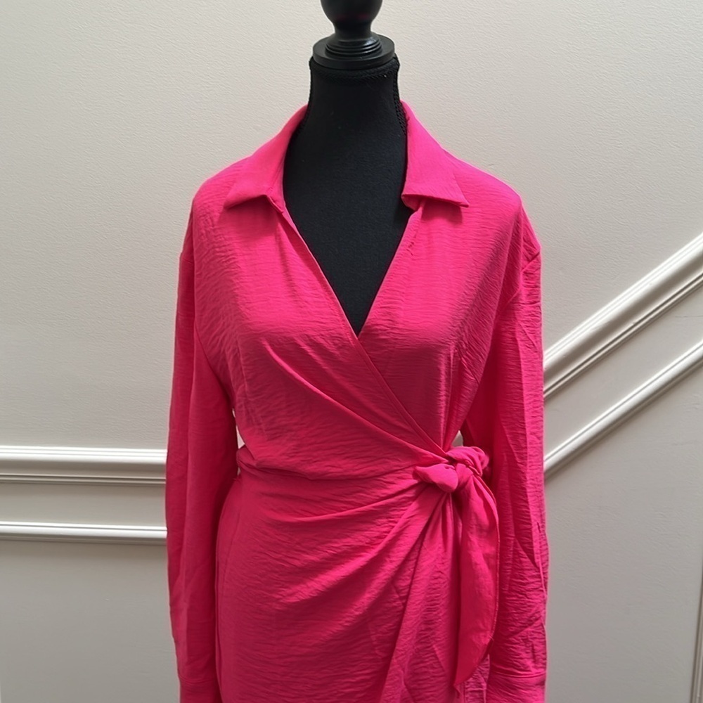 Pink wrap dress - Picture 4 of 5